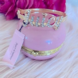 SOLD****************Bling Rhinestone Juicy Couture Logo Bracelet Bangle